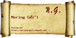 Moring Gál névjegykártya